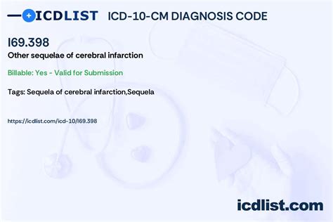 cerebral infarction icd 10|icd 10 cerebral infarction sequelae.